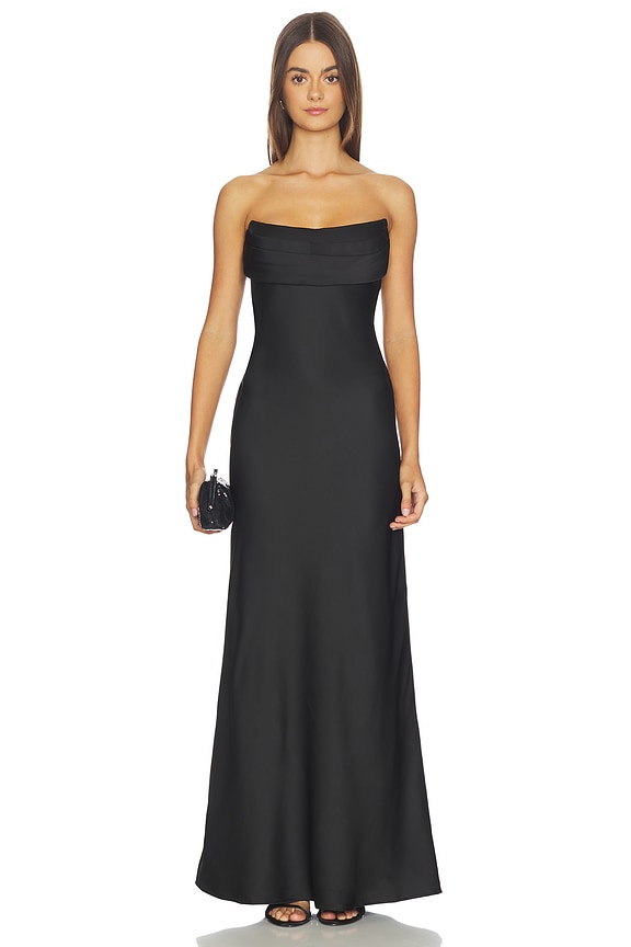 view 2 of 4 Madeleine Strapless Maxi Dress in Noir