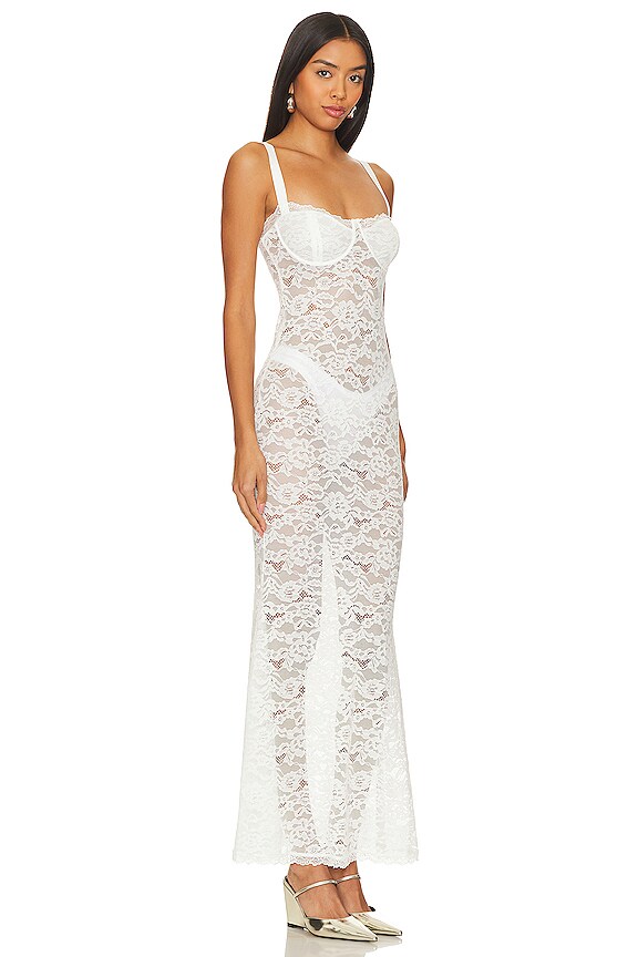 view 2 of 3 ROBE CARACO KAIA in White