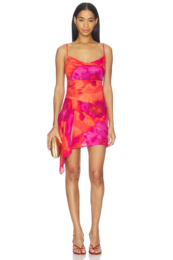 view 2 of 5 Alora Scoop Neck Mini Dress in Suri Orange