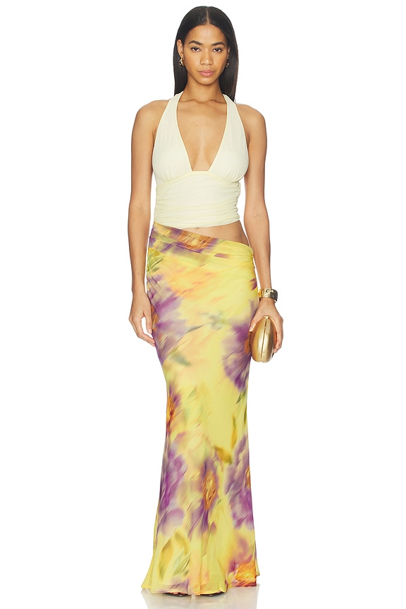 view 1 of 4 Alexis Halter Cut Out Maxi Dress in Suri Yellow