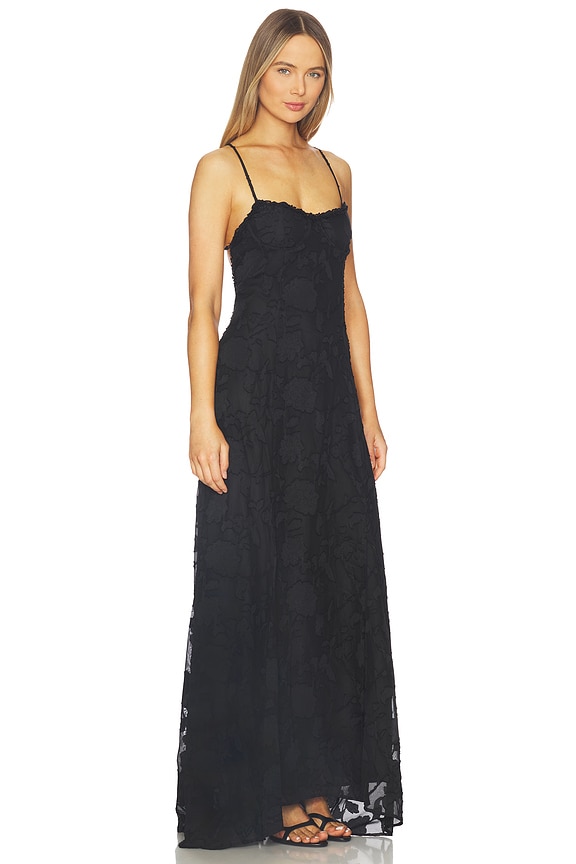 view 2 of 5 Ellerby Frill Trim Maxi Dress in Black