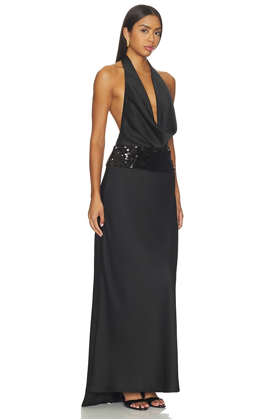 view 2 of 4 Marcella Deep Plunge Maxi Dress in Black
