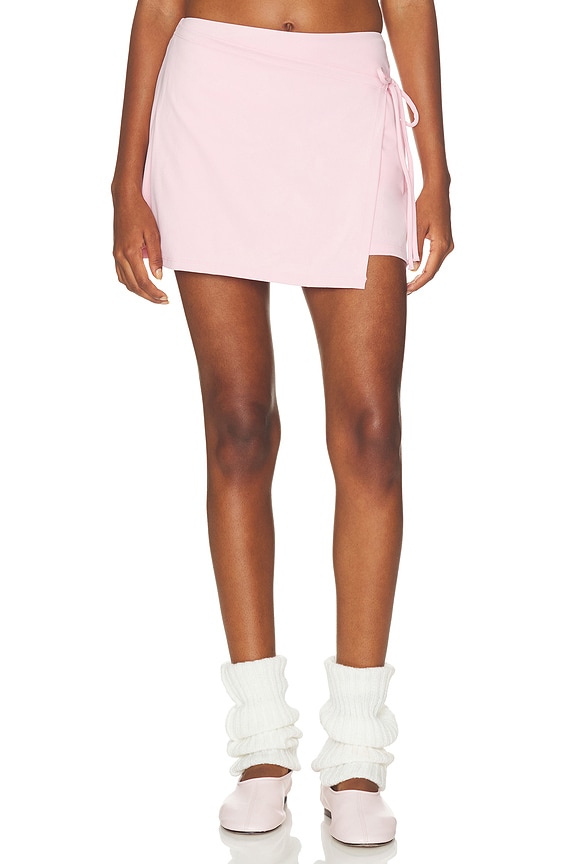 view 2 of 7 Katia Wrap Side Tie Skort in Ballet Pink