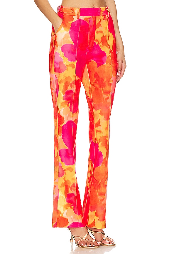 view 2 of 4 Oralie Pant in Orange Floral