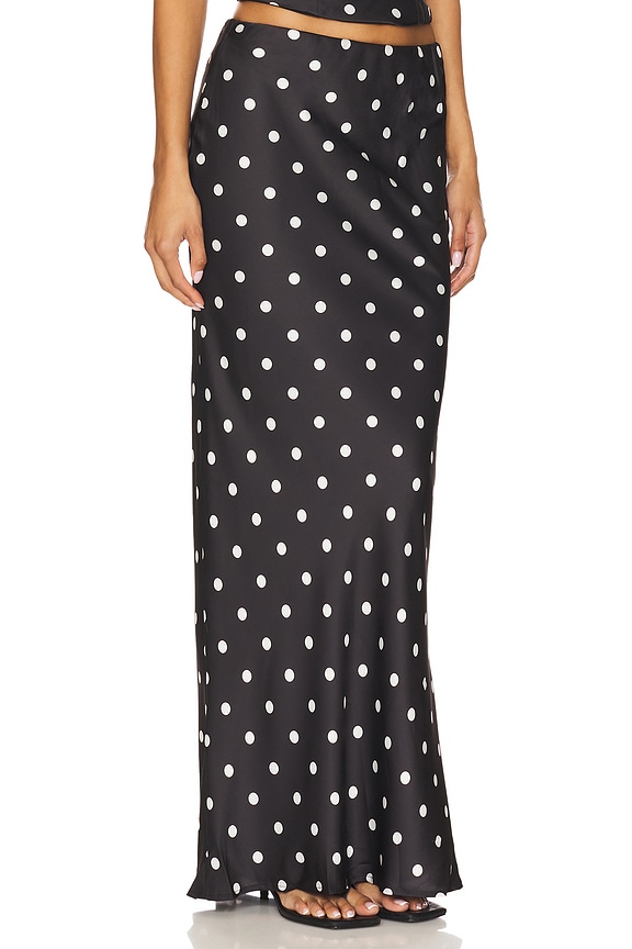 view 2 of 6 Blaine Maxi Skirt in Black Polka