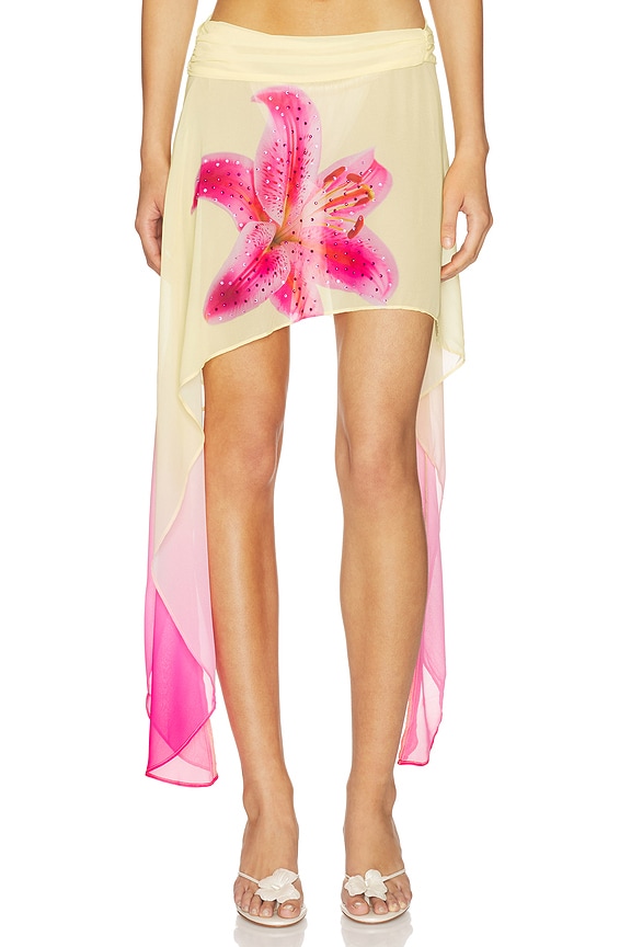 view 2 of 7 JUPE MIDI JULIANA in Pink Lily
