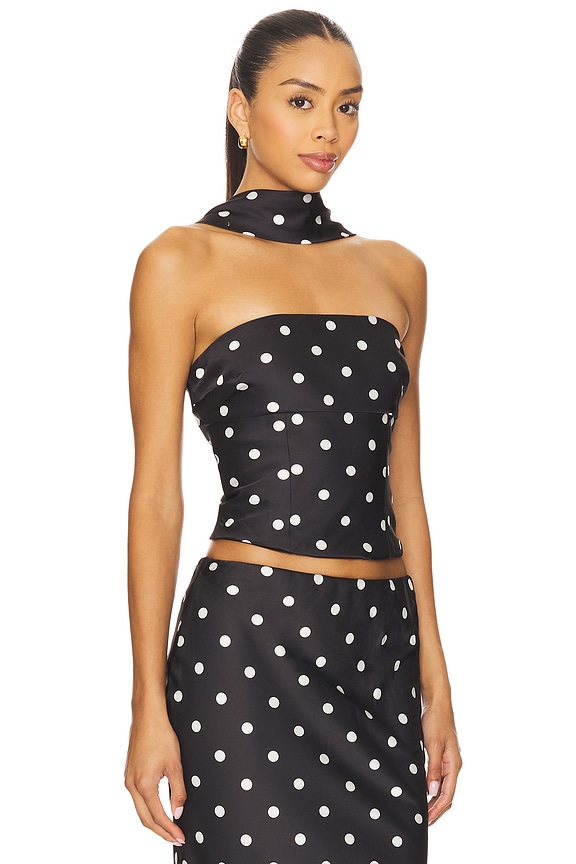 view 2 of 4 Blaine Top in Black Polka