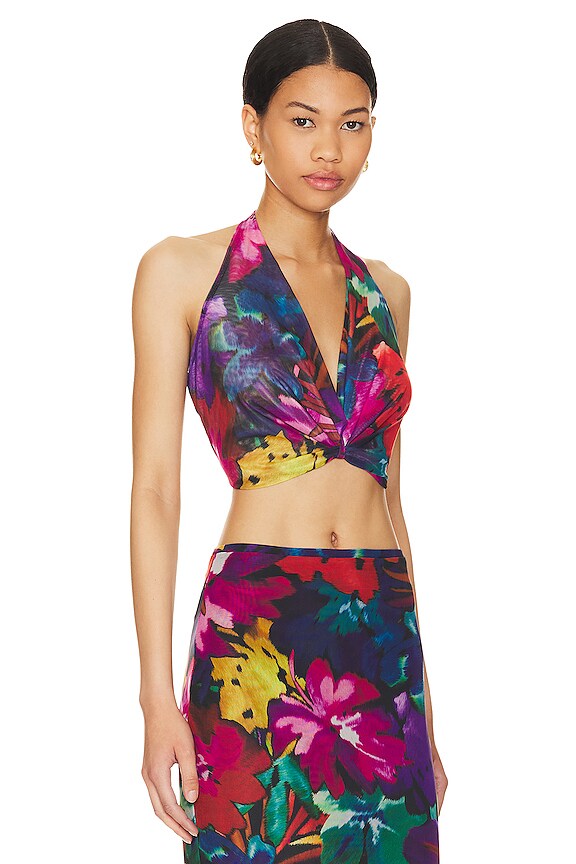 view 2 of 4 Romance Top in Black Floral