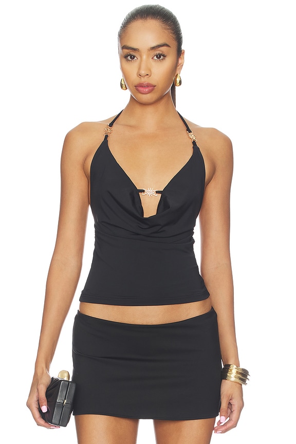 view 1 of 5 TOP HALTER LIVIA in Black