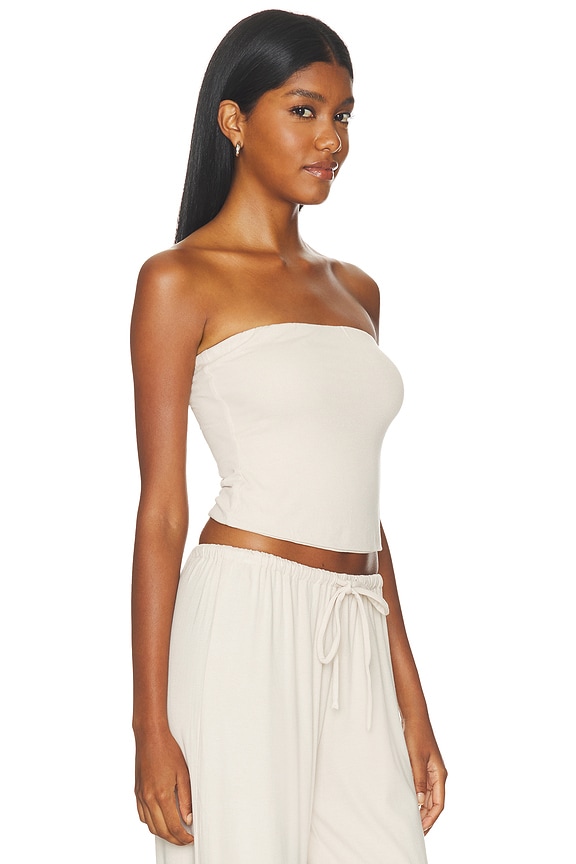 view 2 of 4 Anji Strapless Top in Biscuit