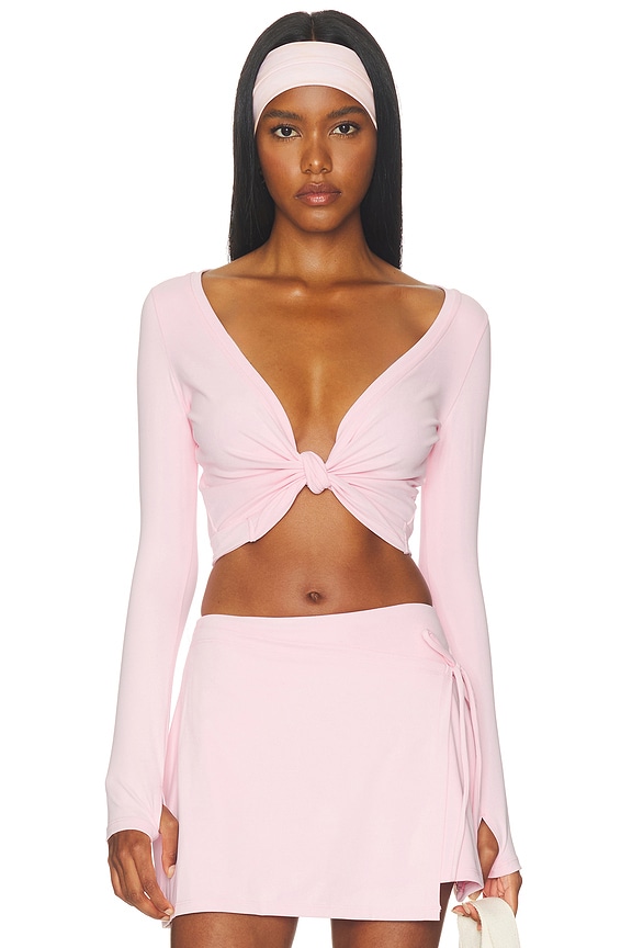 view 2 of 6 Torie Ballet Wrap Top in Ballet Pink