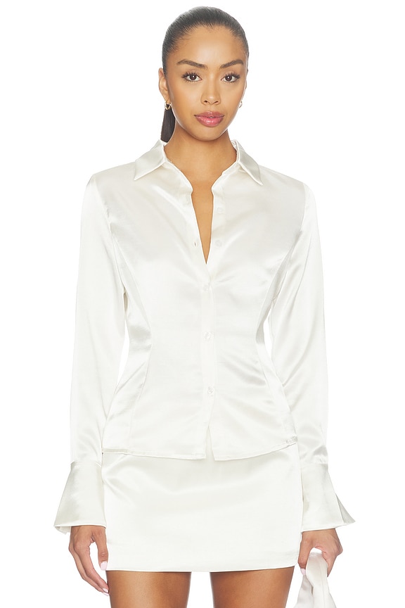 view 2 of 5 Hartley Fitted Collared Shirt in Ivory
