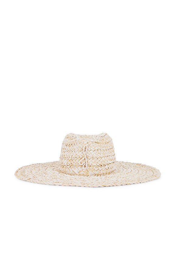 view 2 of 3 СОЛОМЕННАЯ ШЛЯПА С ШИРОКИМИ ПОЛЯМИ in Natural Straw & White