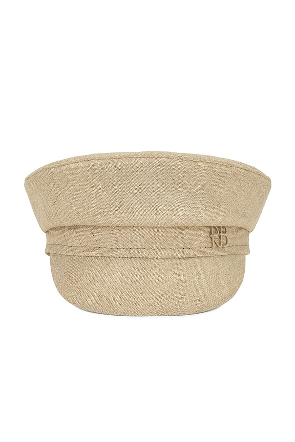 view 2 of 3 MONOGRAM EMBELLISHED 모자 in Natural Straw