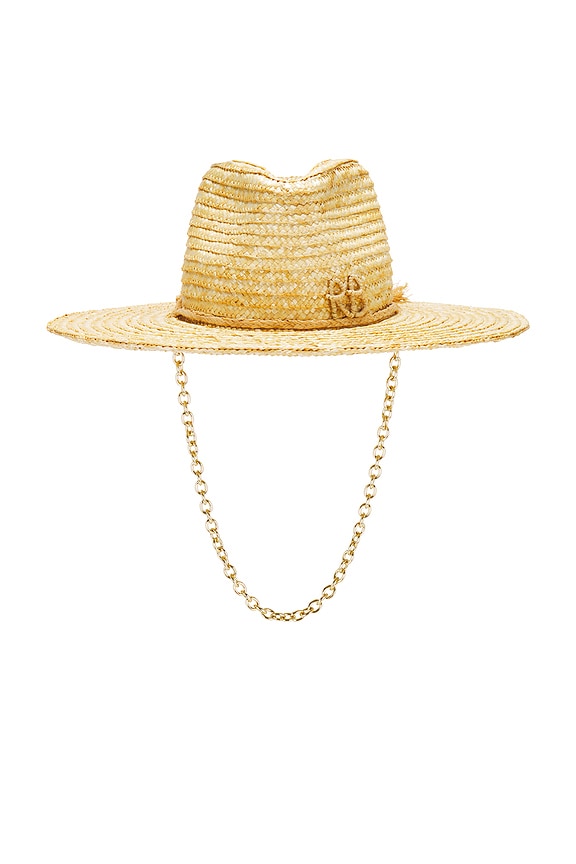 view 2 of 3 Fedora Hat in Natural Straw