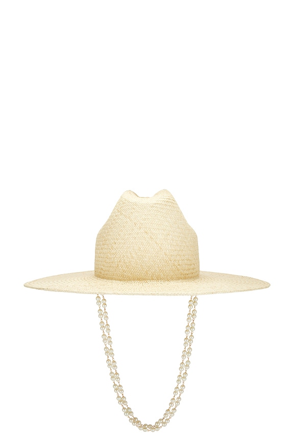 view 2 of 3 Double Chain Strap Cowboy Hat in Natural Straw