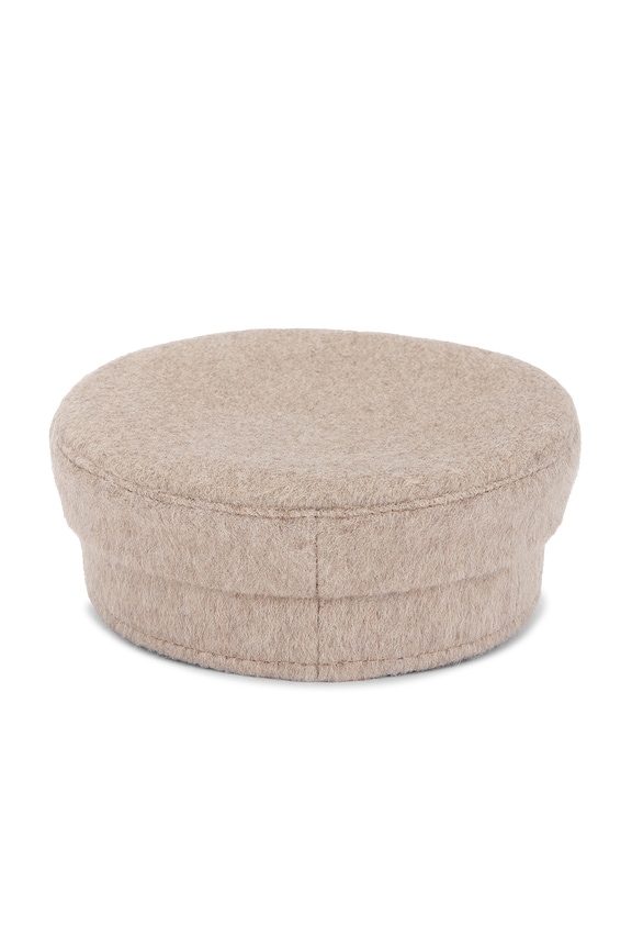 view 2 of 4 Wool-blend Baker Boy Cap in Beige