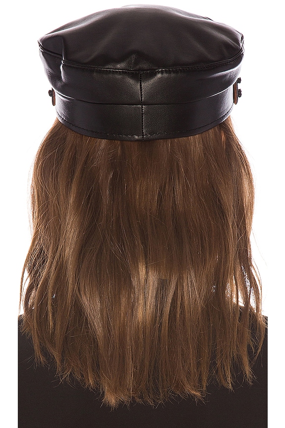 view 2 of 3 КЕПКА LEATHER BAKER BOY in Black