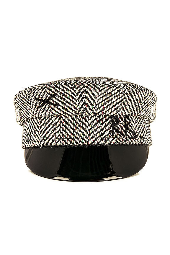 view 2 of 3 HERRINGBONE BAKER BOY 모자 in Grey