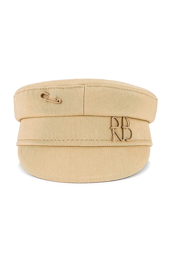 view 2 of 3 Safety-pin Baker Boy Cap in Beige