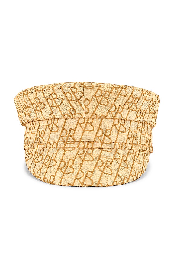 view 2 of 3 CASQUETTE BAKER in Natural Straw & Brown