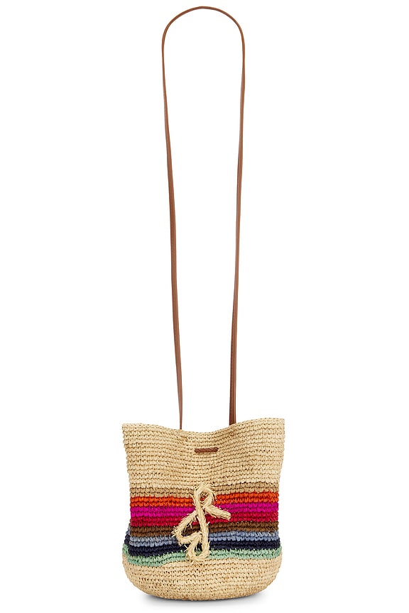 view 1 of 4 SAC SEAU STRIPED POUCH BAG in Natural