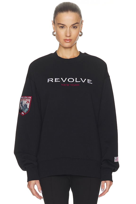 view 2 of 7 World Tour Crewneck in Black & White New York