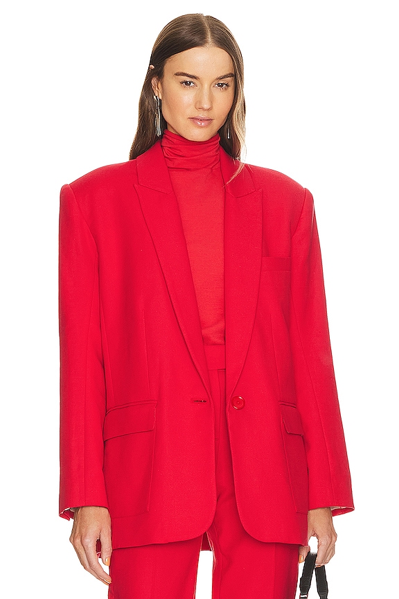 REVOLVE x Maison Meta Oversized Suit Jacket in Red | REVOLVE