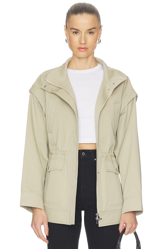 view 2 of 5 Removable Sleeves Jacket in Apricot Gray