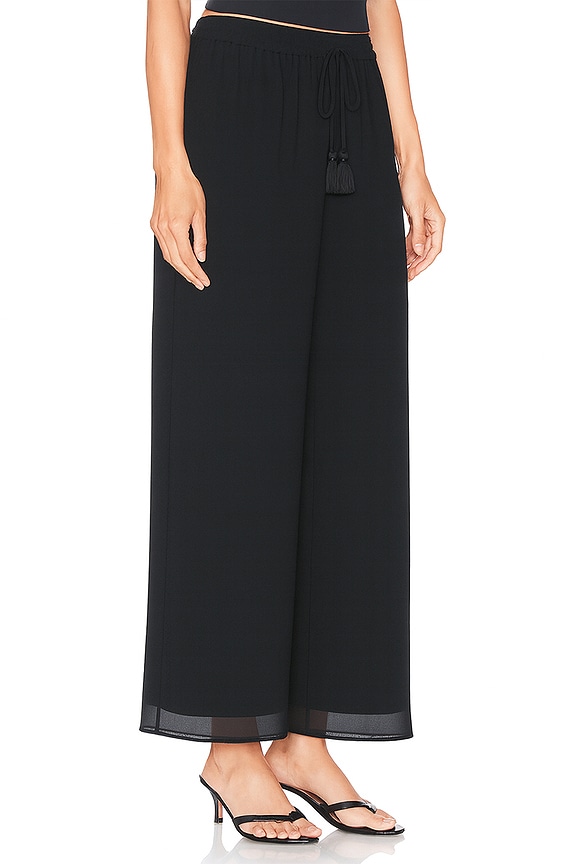 view 2 of 3 Silk Sheer Trousers in Black