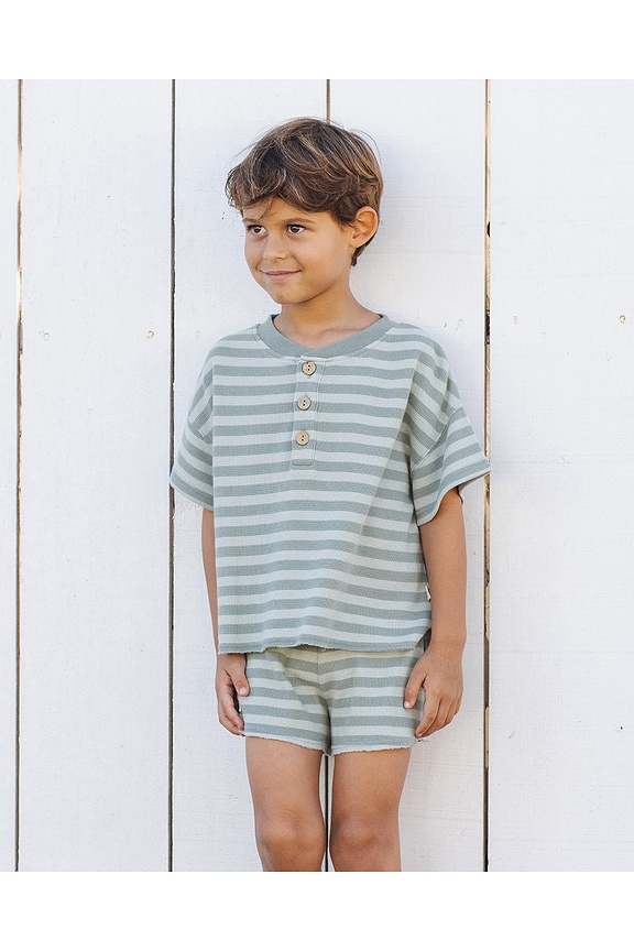 view 2 of 4 CONJUNTO TOP Y SHORT SUMMER in Sea Green Stripe