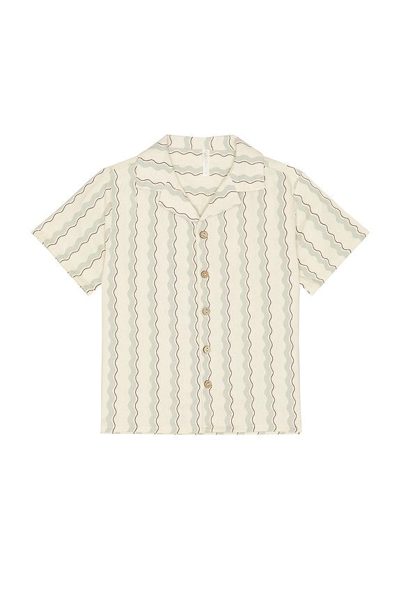 view 1 of 2 Lapel Collar Shirt in Wave Stripe