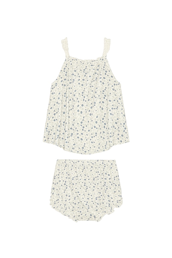 view 2 of 2 Swing Top & Bloomer Set in Blue Ditsy