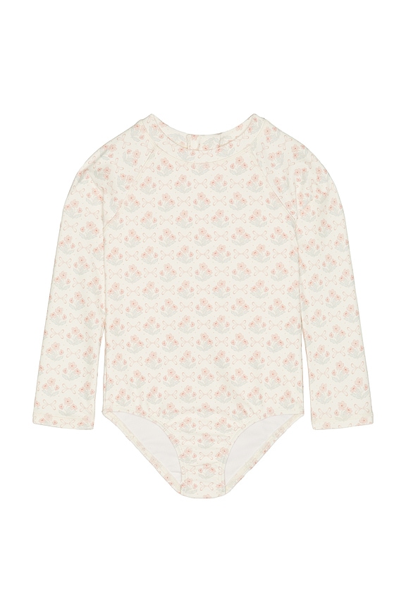 view 1 of 2 Delphine Rashguard One Piece Swimsuit in Blossom