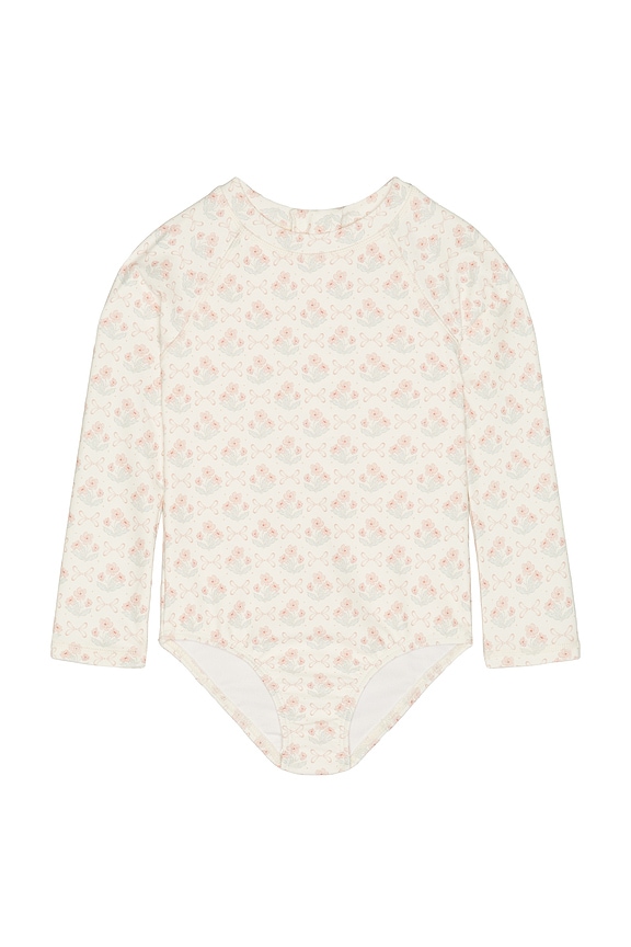 view 2 of 2 Delphine Rashguard One Piece Swimsuit in Blossom