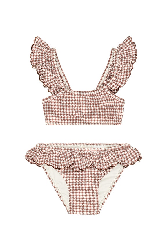 view 1 of 2 SANTORINI 비키니 세트 in Chocolate Houndstooth