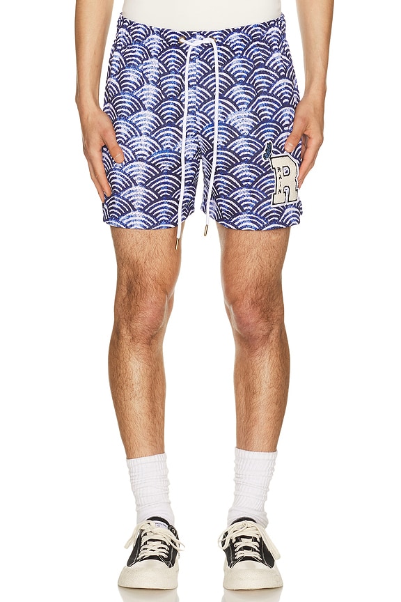 view 1 of 6 Seigaiha Waves Shorts in Blue