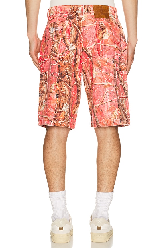 view 2 of 5 Tree Camo Double Knee Oversized Shorts in Pink Camo