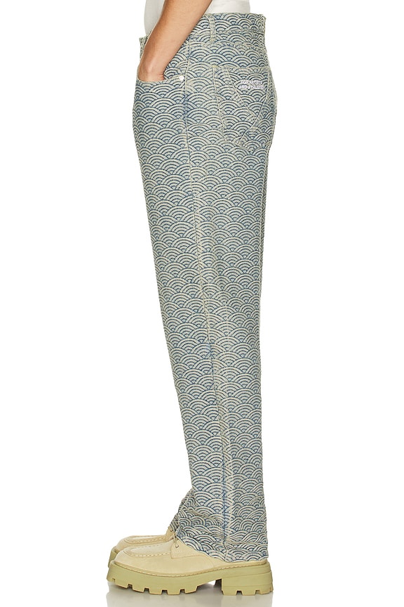 view 2 of 6 Seigaiha Jacquard Denim Jeans in Blue