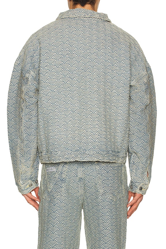 view 2 of 5 VESTE DE TRAVAIL SEIGAIHA in Blue