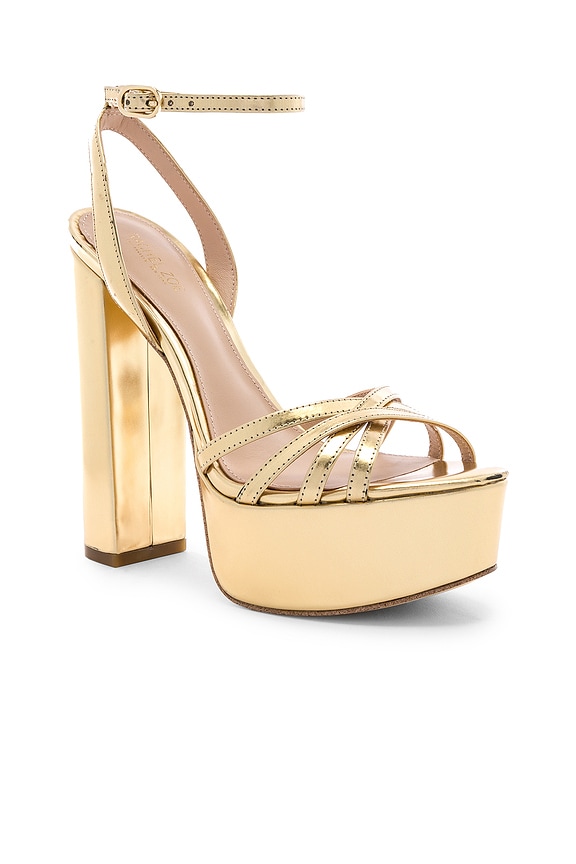 view 2 of 5 Charlotte Platform Sandal in Light Gold