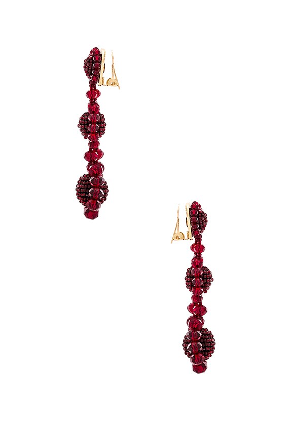 view 2 of 2 BOUCLES D'OREILLES REGAL DROP in Merlot