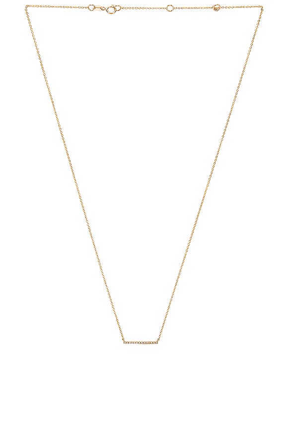 view 2 of 4 Diamond Mini Bar Necklace in Gold