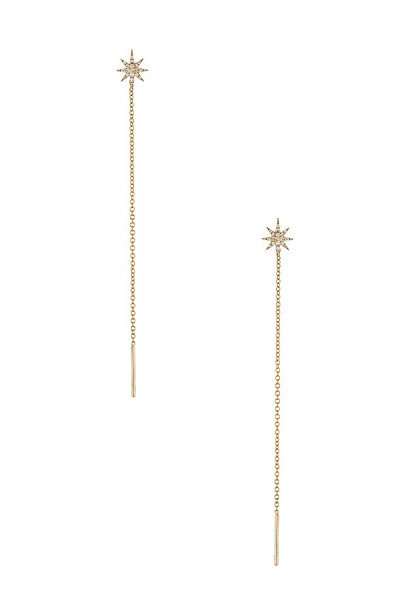 view 2 of 3 Diamond Starburst Threaders in Gold