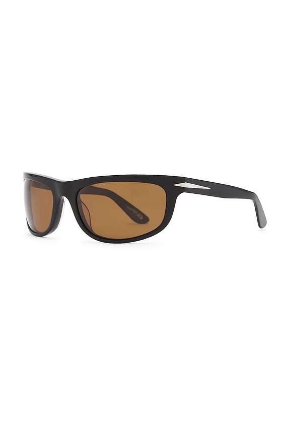 view 2 of 3 Heat Polarized Sunglasses in Gloss Black & Bronze Lens