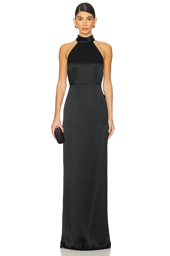 view 2 of 4 Bristol Bow Evening Dress in All Black