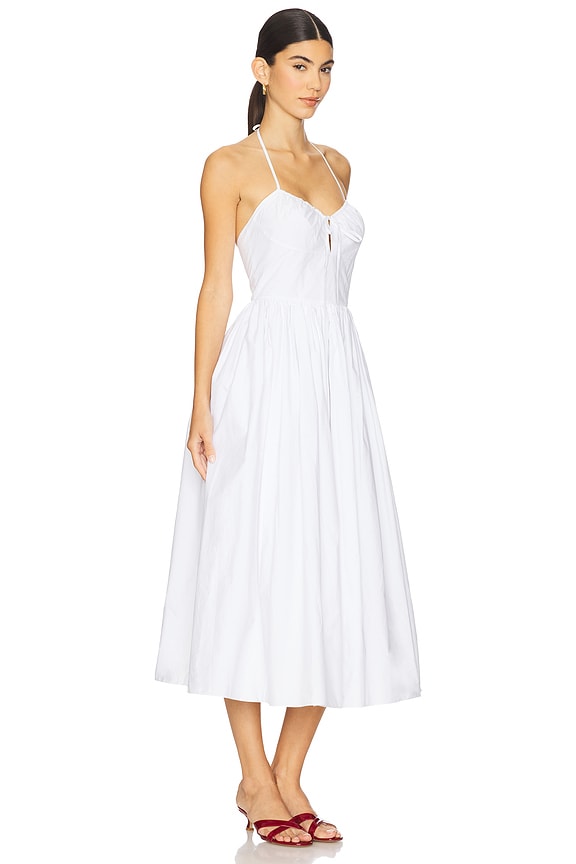 view 2 of 3 Como Poplin Cotton Dress in White