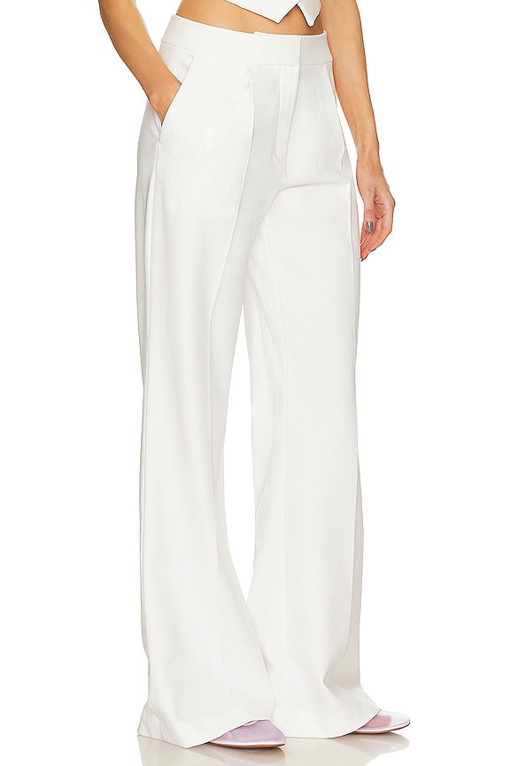 view 2 of 4 PANTALON PALAZZO in White