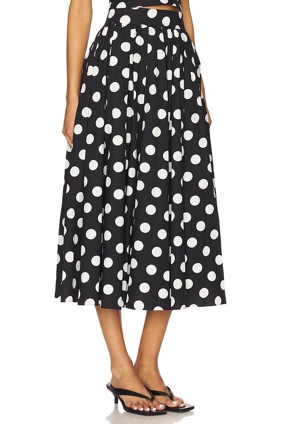 view 2 of 6 미디 스커트 in Polka Dot