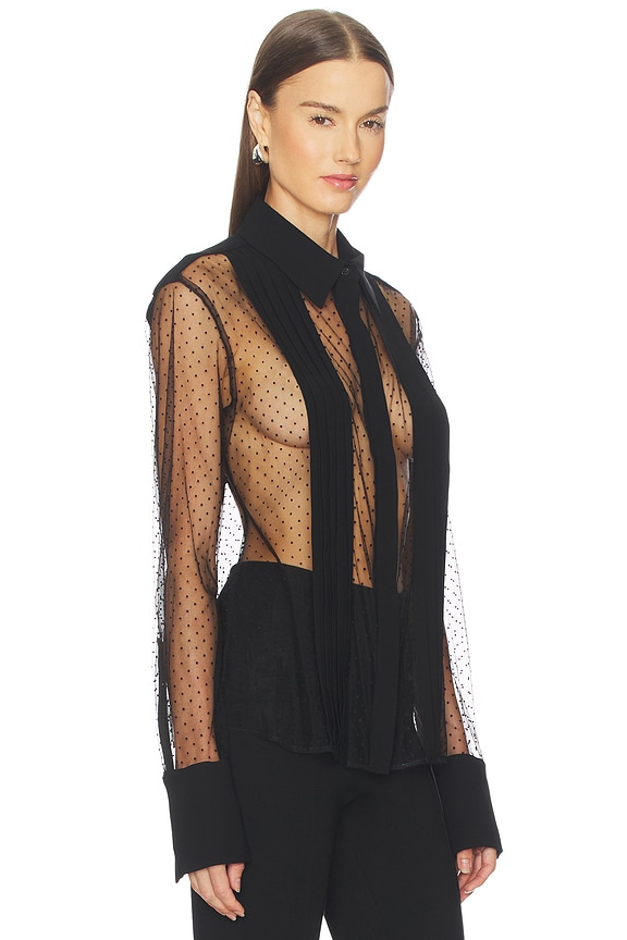 view 2 of 5 BLOUSE TRANSPARENTE MEGHAN in Polka Dot